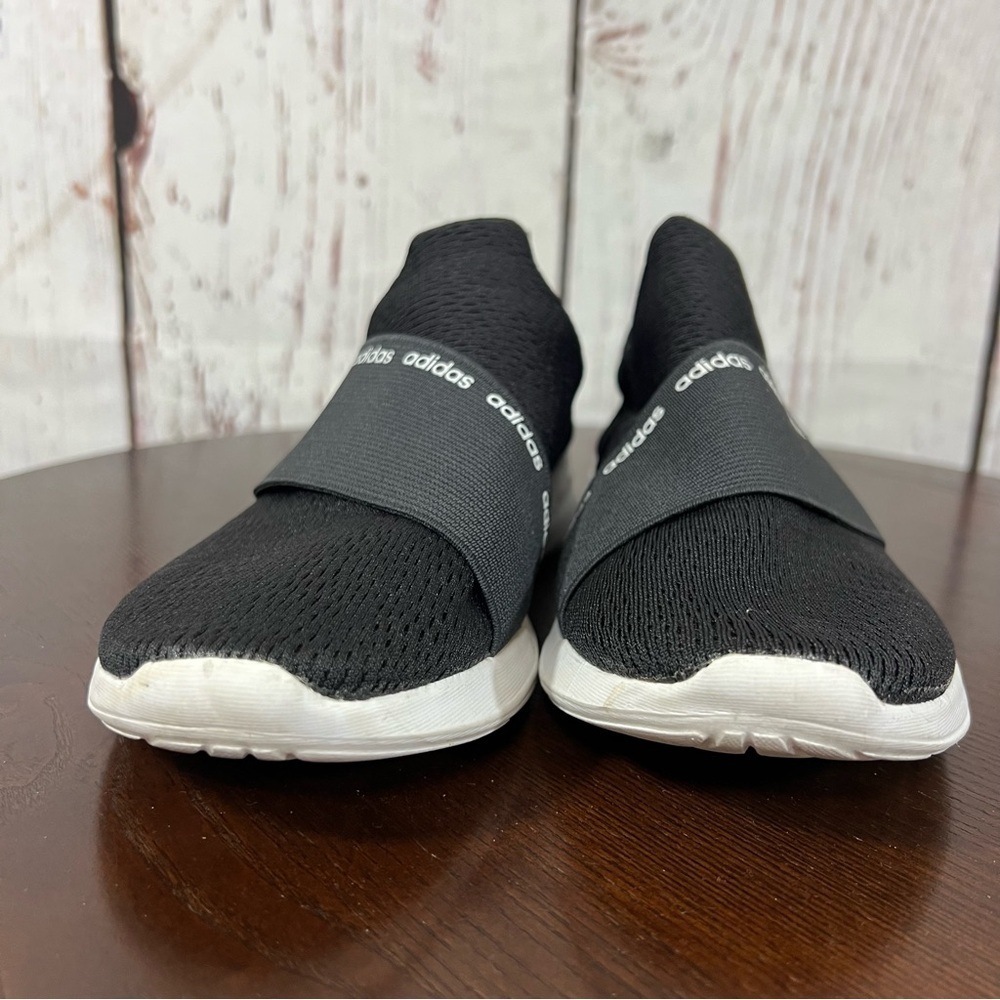 Adidas cloud foam mesh WoMen's Black Slip-On Shoes light weight & comfy 7  GUC - Picture 2 of 16